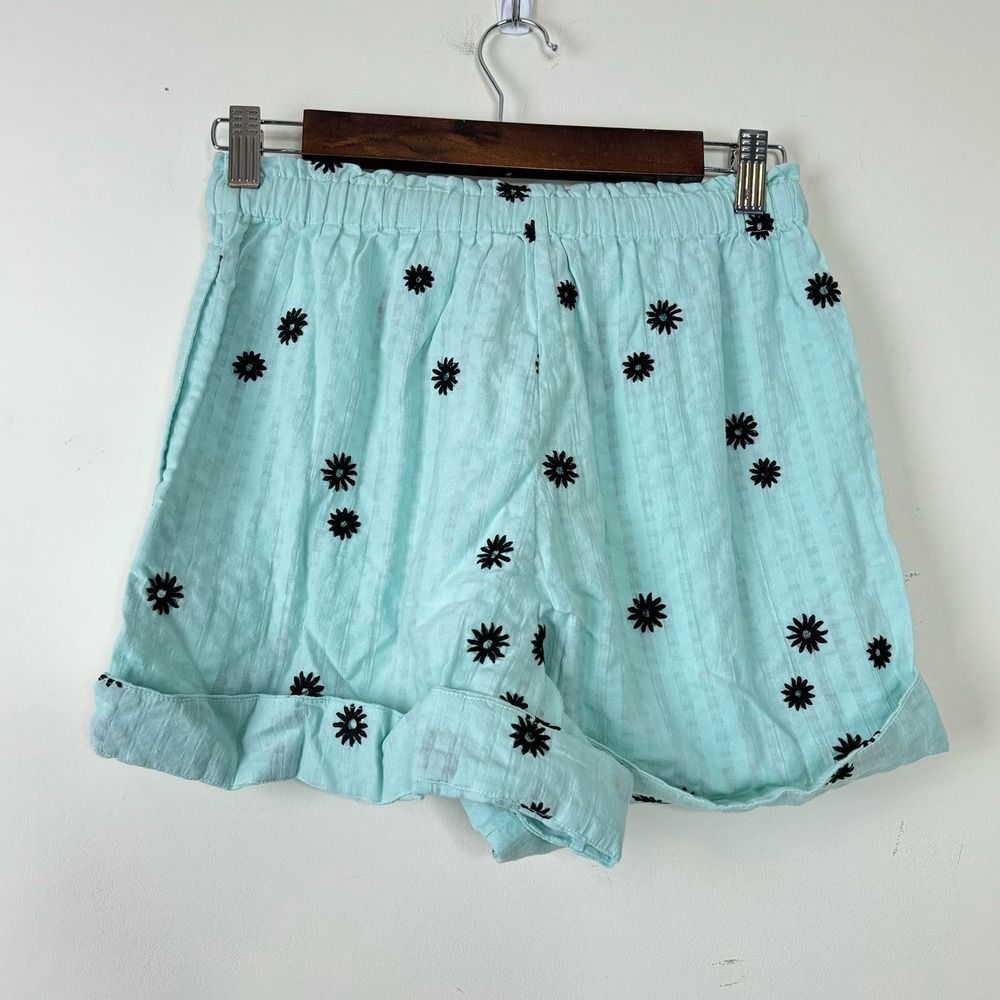 Tanya Taylor Blue Flora Shorts NWT Size XS - Picture 7 of 9